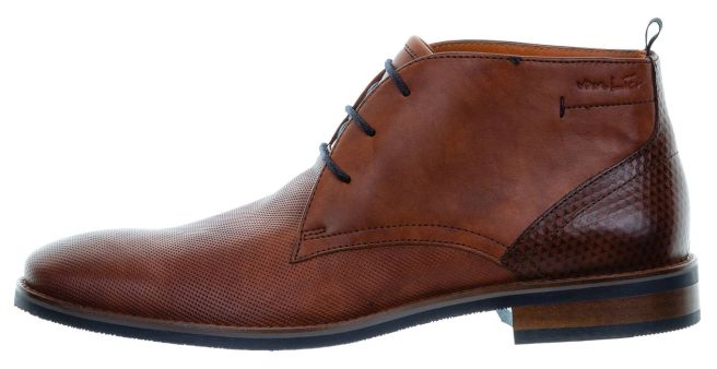 Light cognac half-high lace-up shoe Amalfi