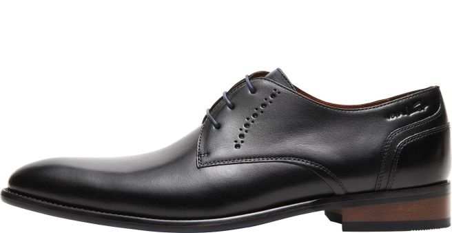 Black Vienna lace-up shoe